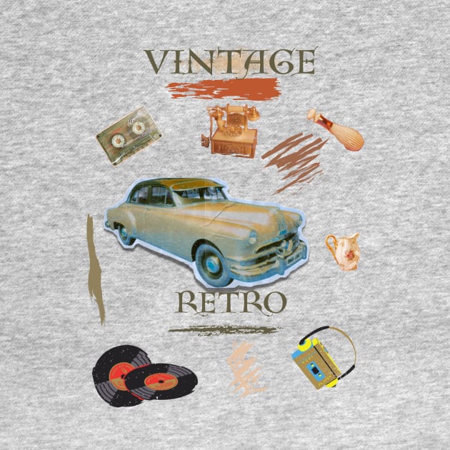 Vintage retro car desing by LuluCybril